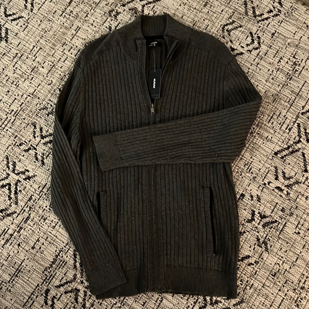 Alfani Zip-Up Two Pocket Sweater